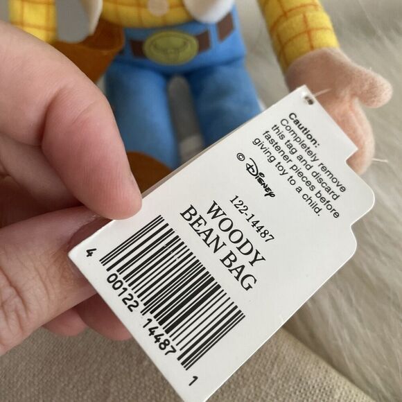 Vintage Y2K Woody Beanbag Stuffy Toy Story Character 10” NWT Disney - Picture 3 of 6